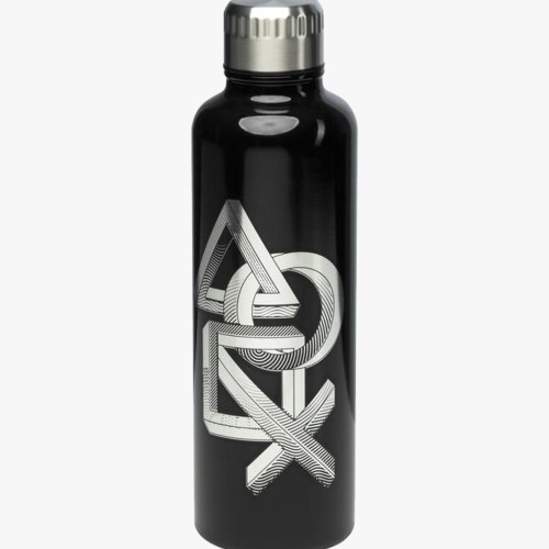 Playstation Metal Water Bottle Black  PS5 